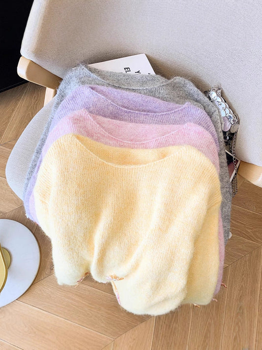 Chiara Floral Oversized Sweater In Yellow