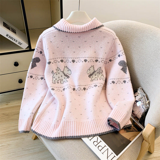 Isotta Woolen Cardigan In Pink